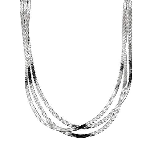 Halskette aus Edelstahl (Silber)