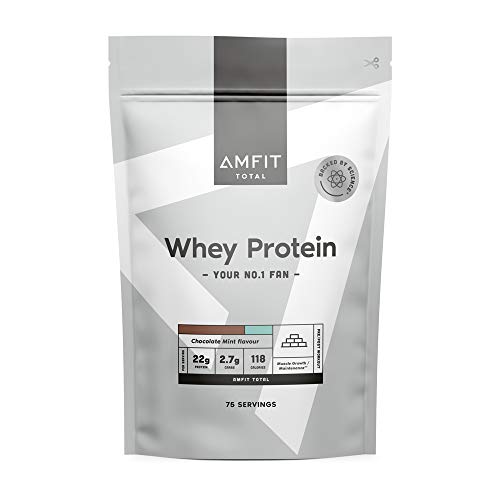 Amazon-Marke: Amfit Nutrition Molkeneiweiß, Schokoladen-Minz-Geschmack, 2.27 kg
