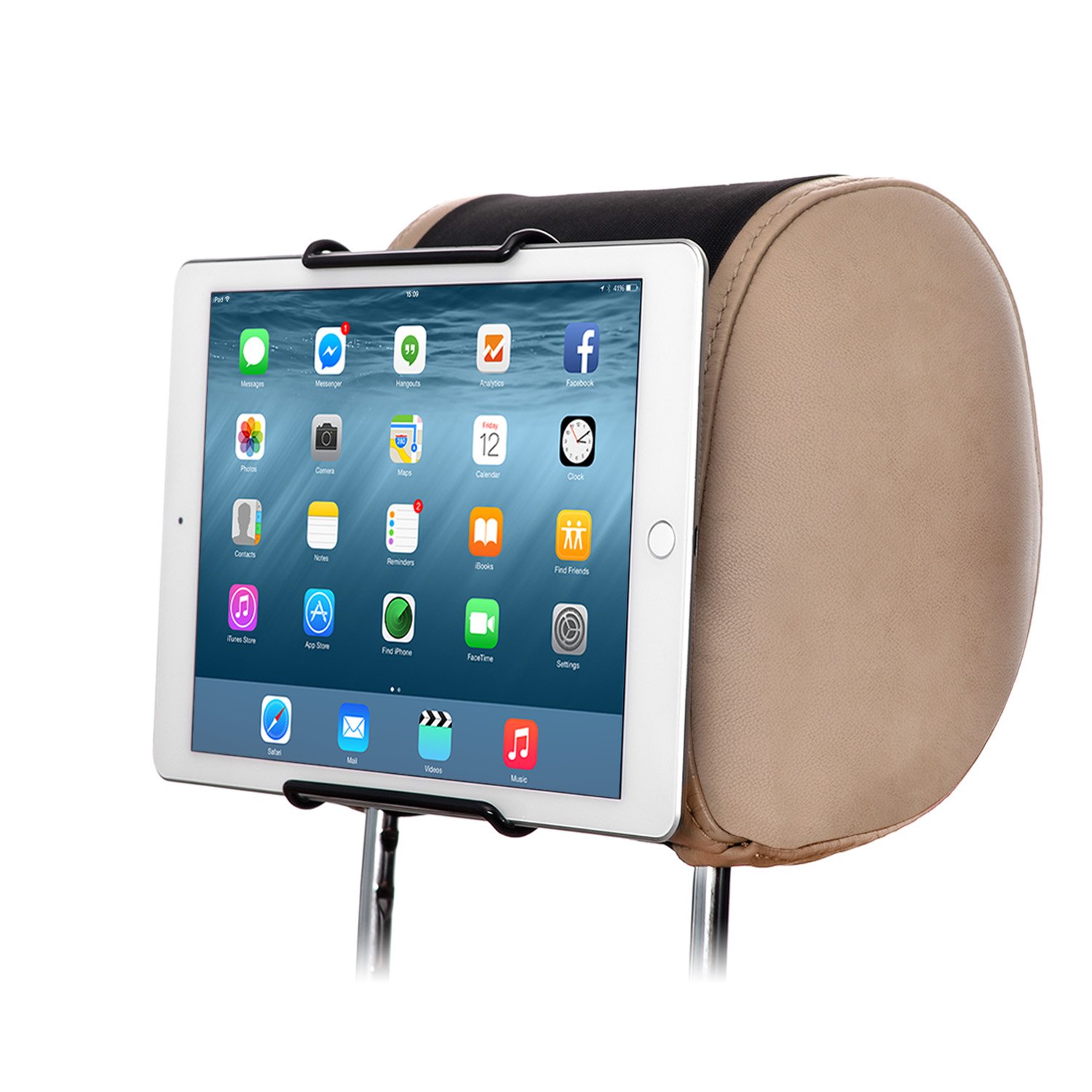 TFY Universal-Auto-Kopfstütze Halterung für 7-Zoll bis 11-Zoll-Tablet PC - iPad Pro 11", Pro 9.7", Air 5, iPad 9, Mini 6 - Galaxy Tab S8 - Asus Transformer Book, Microsoft Surface Pro,und Andere