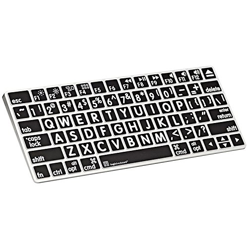 LogicKeyboard xlprint-M89-DE | weiß auf schwarz Apple Magic Tastatur Cover