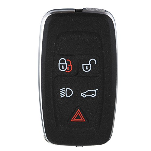 Viviance  5 Tasten Schwarz Remote Key Fob Case Shell Für Land Rover, Range Rover Vogue, Evoque, Velar, Sport, Discovery 3/4, Defender, Freelander Sport, Carbriolet, Jaguar E Pace