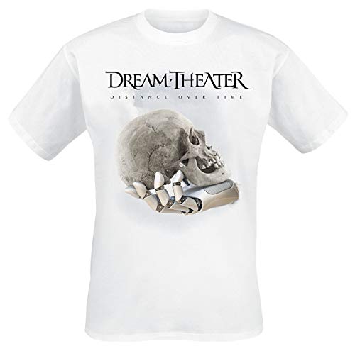 Dream Theater Distance Over Time Album Cover Männer T-Shirt weiß L 100% Baumwolle Band-Merch, Bands