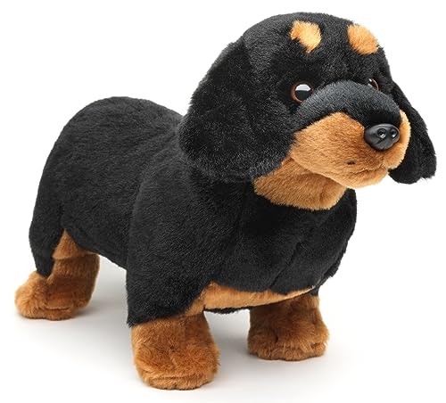 Uni-Toys - Dackel, stehend (ohne Leine) - 28 cm (Länge) - Plüsch-Hund, Haustier - Plüschtier, Kuscheltier