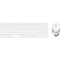 Rapoo 9750M Tastatur Maus enthalten RF Wireless + Bluetooth QWERTZ Deutsch Weiß (00215375)