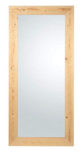 Spiegel Holzspiegel aus EU-Tanneholz Natur Außenmaße cm. 85x185 Handgefertigt. Hergestellt in der EU