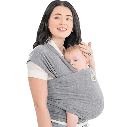 Babywickeltrage - alles in 1 dehnbaren Babytragetuch - Ergo-Tragetuchtragetuch - Babytragenetui - Babytragen für Neugeborene, Kleinkinder - Babyhaltergurte - Babytragetücher (klassisch grau)