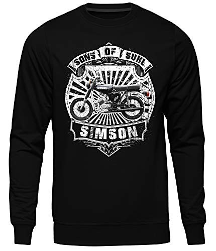 Uglyshirt89 Sons of Suhl Männer Herren Pullover | Simson Moped DDR Ossi Osten Schwalbe Trabant Kult | M2 (L)