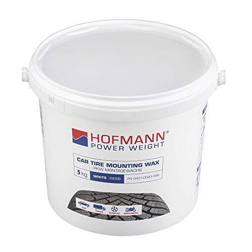Hofmann Power Weight 0401-0023-056 Montagepaste Reifen weiß 5kg | Reifenmontagepaste weiß | Reifenmontage Werkzeug für Reifenmontage + Reifendemontage