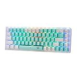 Redragon K631 PRO WT 65% 3-Modus-RGB-Gaming-Tastatur, 68 Tasten, Hot-Swap-fähige, kompakte mechanische Tastatur mit Hot-Swap-Free-Mod-PCB-Sockel und durchscheinender Platine, linearer Schalter