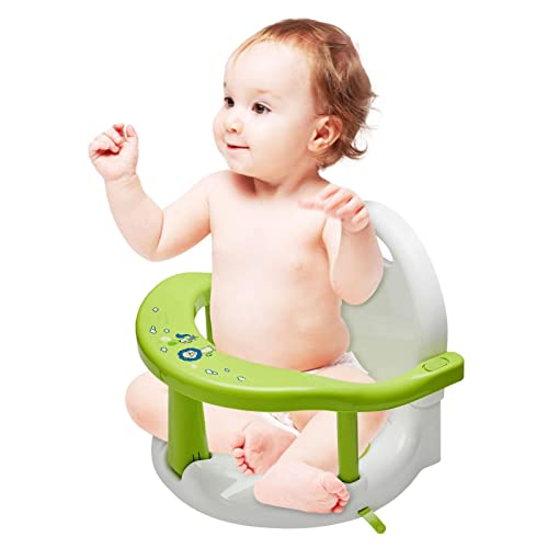 Baby-Badewannensitz - Rutschfester klappbarer Baby-Badesitz - Baby-Badesitz, Badewannensitz für Kleinkinder, Duschstuhl für Kleinkinder mit starken Saugnäpfen für Kleinkinder von 6 bis 18 Jikiaci