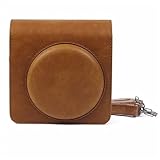 SANCAK Camera Bag Retro PU Leather Case Shoulder Strap Bag Portable Protective Bag Fit for FUJIFILM Fit for Square SQ6 Kamera Tasche (Color : Brown)