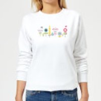 Childish Flowers 1 Women's Sweatshirt - White - XL - Weiß
