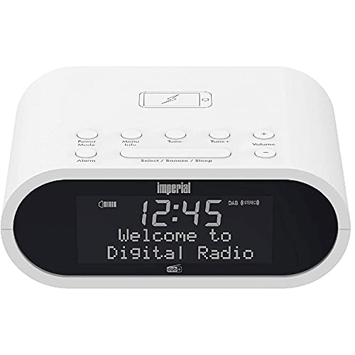 IMPERIAL DABMAN d20 Radiowecker (DAB+ / DAB/UKW, Mono, Wecker, Uhrenradio, Wireless-Charging Funktion, Favoritenspeicher) weiß