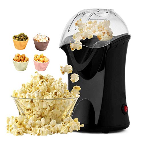 COOCHEER Popcornmaschine, Weites-Kaliber-Design mit Messbecher und abnehmbarem Deckel,1200W
