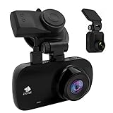 Z-Edge GPS Dashcam Dual Autokamera Ultra HD 1440P mit Rückkamera Full HD 1080P 2,7 Zoll LCD Bildschirm, 150° Weitwinkelobjektiv, Loop-Aufnahme, WDR, G-Sensor, Bewegungserkennung, Parküberwachung
