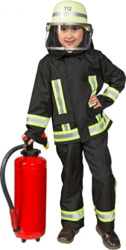 Panelize Feuerwehranzug Kinder + Feuerwehrelm + Spielzeugfeuerlöscher (104)
