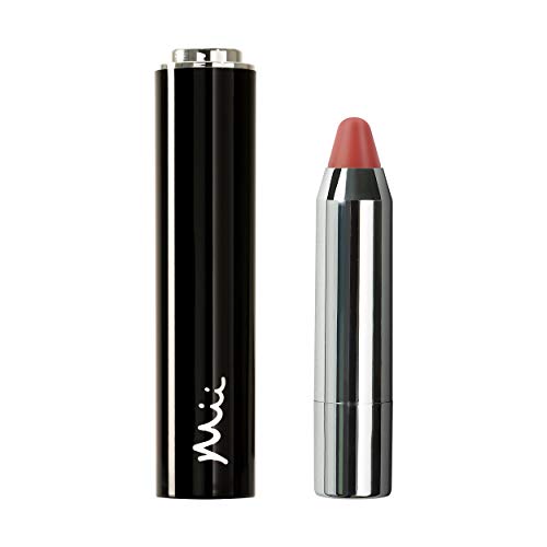 Mii Cosmetics Click & Color Lip Crayon - Long Lasting Satin Crayon Lipstick - Cognac