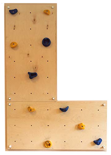 Gartenpirat Indoor Kletterwand IW2 1,30 m² Zwei Platten 114x57 cm Kinder-Klettern im Haus Wohnung Kinderzimmer