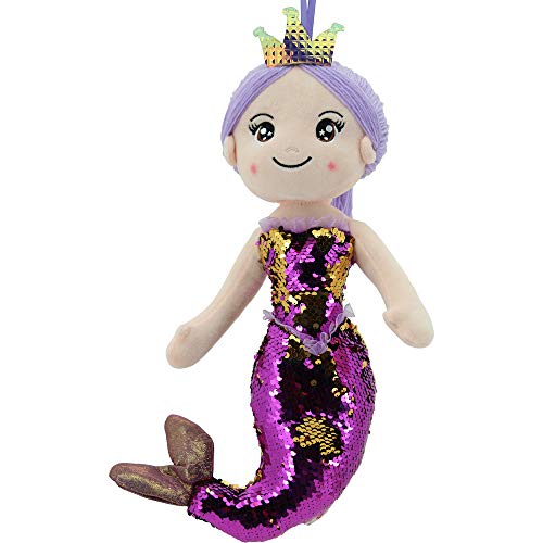 Sweety Toys 11933 Stoffpuppe Meerjungfrau Plüschtier Prinzessin 40 cm lila