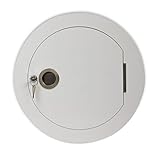 Wäscheabwurf Einwurftür, rund, zusammenklappbar, Weiß, für Durchmesser: 300 mm