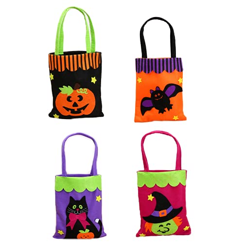 ruirui-home Halloween Kürbis Handtasche für Kinder Vliesstoffe Leinen oder Filze Süßigkeiten Beutel Süßes oder Saures Bags Geschenktüten für Halloween Party Cosplay usw.