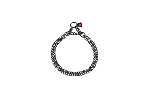 Sprenger Halskette, 2-reihig, flach geschliffene Glieder - Edelstahl Rostfrei schwarz, 2,0 mm