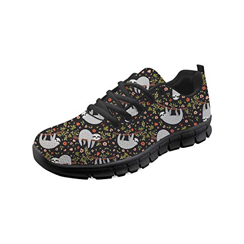 Showudesigns Faultier Print Running Sport Schuhe Damen Outdoor Walking Sneaker Leicht, - Sloth 2 - Größe: 37 EU