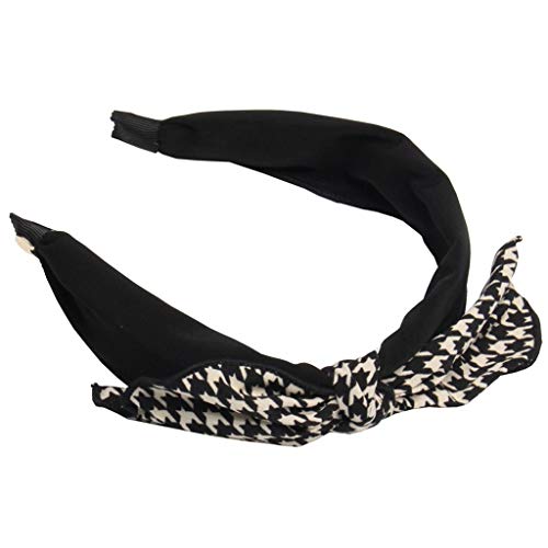 Kunst-Stirnband, einfach und elegant, schwarz-weiß kariertes Stirnband, Haarschmuck, Presse, Haarnadel, weiblich, wild, Kopfschmuck silber