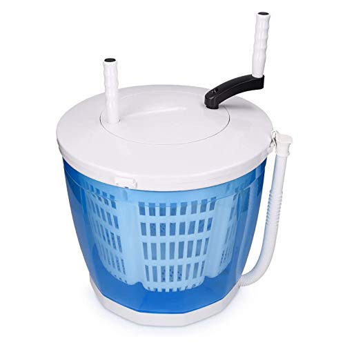 PLMM Mini-Waschmaschine, Handwaschmaschine mit Abtropfkorb für Manuelle Dehydration, für Unterwäsche, Babykleidung, Reise, Campin(Blau)