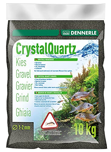 Dennerle Aquarienkies Diamantschwarz 5 kg - Bodengrund für Aquarien - Körnung 1-2 mm