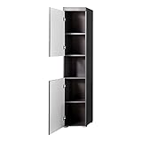 trendteam smart living - Hochschrank Badschrank - Bad - Amanda - Aufbaumaß (BxHxT) 37 x 190 x 31 cm - Farbe Agave Grau Hochglanz - 139310321