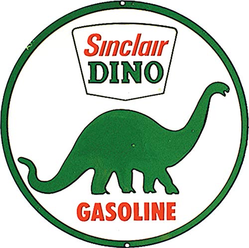 Signs 4 Fun SROS2 Oil – Sinclair Dino, rundes Schild, braun