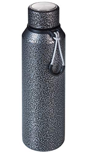 Troika GEYSIR - VAC23/TI - Isolierflasche - Trinkflasche, Thermoflasche - 720 ml - lebensmittelecht - für Heiß- und Kaltgetränke - 18/10 Edelstahl, Silikon- matt - titanfarben Original