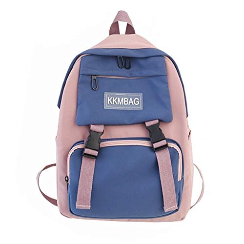 Rücksack Taschen Damen Rucksack Herren Student Schultasche Moderucksack Kontrastrucksack Einfacher Rucksack pink