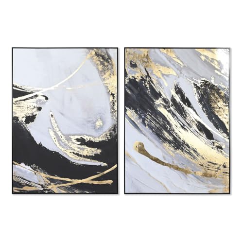 Home ESPRIT Abstraktes modernes Bild, 103 x 4,5 x 143 cm, 2 Stück
