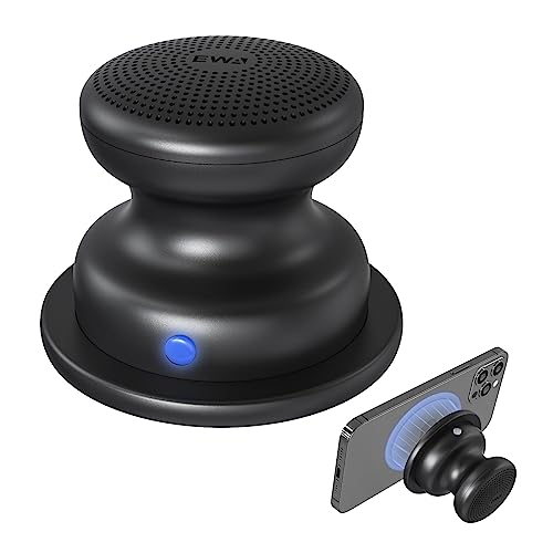 EWA A117 Bluetooth-Lautsprecher, klein, kabellos, Magnetfuß, leistungsstark, wasserdicht, tragbar, leichtes Anbringen an Metalloberflächen, kompatibel mit iPhone 14/13/12, überall einsetzbar, Schwarz