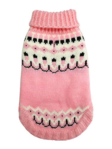 Hip Doggie HD-7ICPK-XS Icelandic Sweater Pink XS Hundepullover