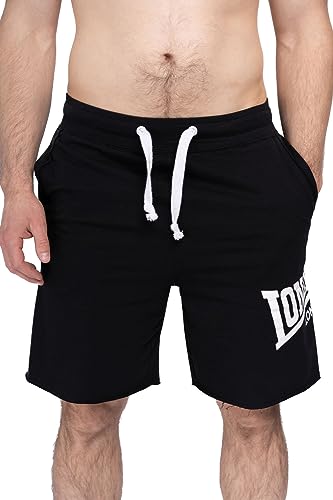 Lonsdale Herren Shorts Normale Passform POLBATHIC Black/White XXL