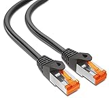 mumbi LAN Kabel 50m CAT 6 Netzwerkkabel geschirmtes F/UTP CAT6 Ethernet Kabel Patchkabel RJ45 50Meter, schwarz