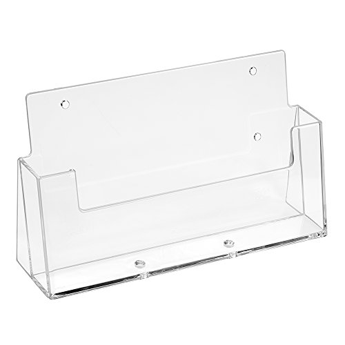 10 Stück DIN A5 Prospekthalter/Prospektständer/Tischprospekthalter/Tischaufsteller im Querformat transparent