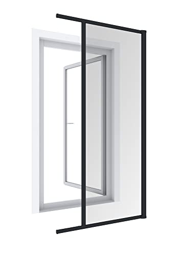Windhager 03895 Insektenschutz Aluminium-Rollo Fliegengitter für Türen, Balkontüren, individuell kürzbar 160 x 225 cm, anthrazit