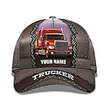 831 Herren Damen Baseball Kappen Atmungsaktiv Baseball Cap Leicht Baseballkappe Für Sport Draussen Reisen Semi-LKW-Traktor-Fernlastfahrer-Muster