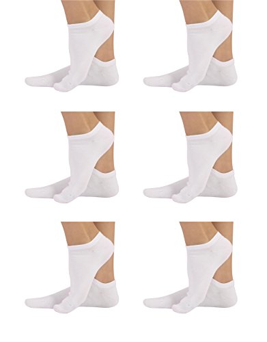 CALZITALY 6 Paar Unisex Sneakersocken | Socken aus Baumwolle | Sport Socken Damen Und Herren | Weiss, Schwarz | 35/38, 39/42, 43/46 | Italian Hosiery | (Weiß, 39/42)