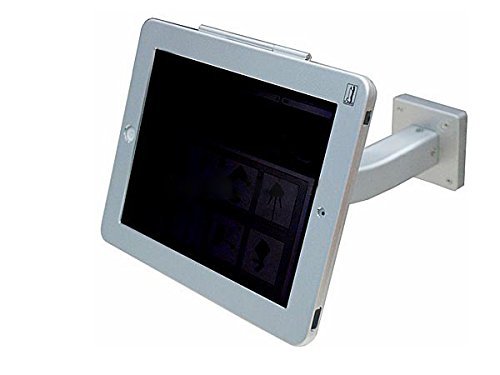 System-S Messe Wand Halter POS Präsentation Display Haltearm Wandhalterung mit gebogenem Haltearm Anti Diebstahl abschließbar Halter für iPad Air iPad 2 3 4