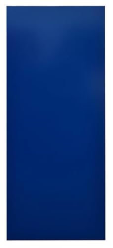 qpool24 Vollblech-Seitenblende, 90 x 1000 x 800 mm (H x T), RAL 5010 enzianblau