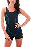 AQUA-SPEED Damen Badeanzug - Einteilig - Mit Herausnehmbaren Körbchen - Atmungsaktiv - UV-Schutz, Blau(Navyblau/Blau 49), 40