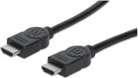 Manhattan Ultra High Speed - HDMI mit Ethernetkabel - HDMI (M) bis HDMI (M) - 3 m - Doppelisolierung - Schwarz - geformt, 4K Unterstützung, 8K Unterstützung