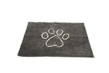 Dog Gone Smart Dirty Dog Fußmatte, Mikrofaser, super saugfähig, maschinenwaschbar, mit Rutschfester Unterseite, klein, nebelgrau