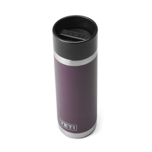 YETI Rambler Flasche, 530 ml, Edelstahl, vakuumisoliert, mit Hot Shot Cap, Nordic Purple