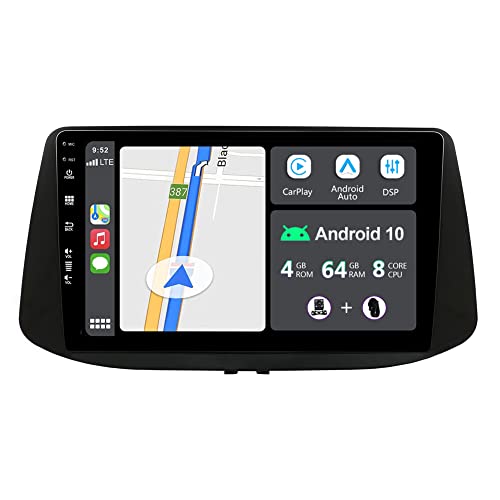 JOYX Android 10 Autoradio Passt für Hyundai i30 (2017-2018) - [4G+64G] - Eingebaut DSP / Carplay / Android Auto - LED Rückfahrkamera MIC KOSTENLOS - 9 Zoll - Mit Lenkradsteuerung 4G WiFi Bluetooth DAB